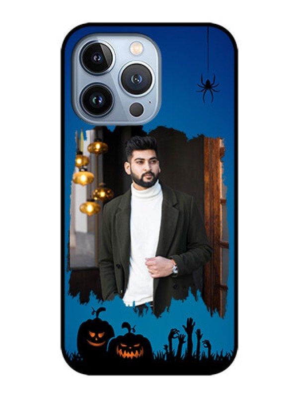 Custom iPhone 13 Pro Photo Printing on Glass Case - with pro Halloween design