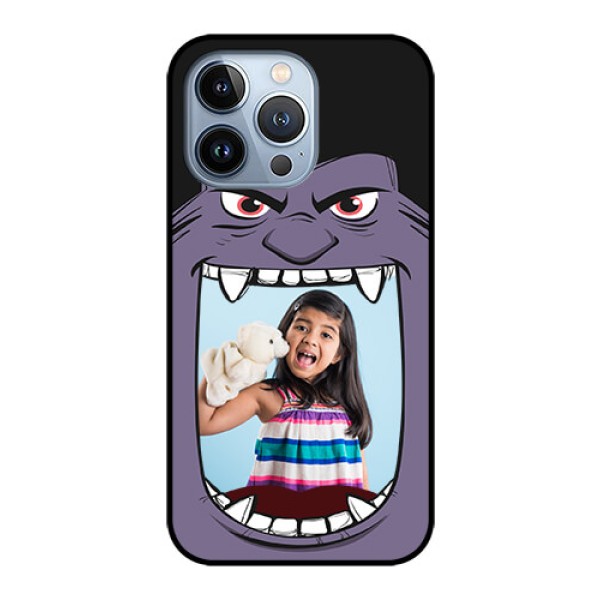 iPhone 13 Pro Custom Glass Phone Case - Angry Monster Design