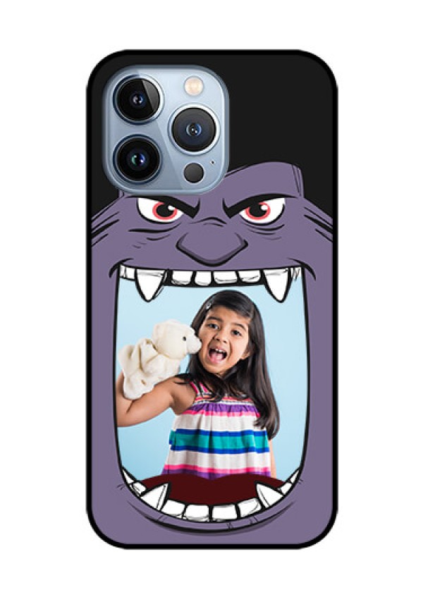 iPhone 13 Pro Custom Glass Phone Case - Angry Monster Design