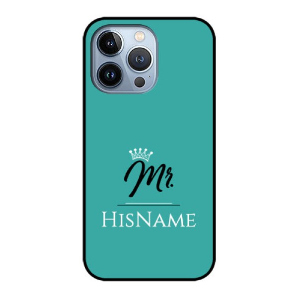 iPhone 13 Pro Custom Glass Phone Case Mr with Name