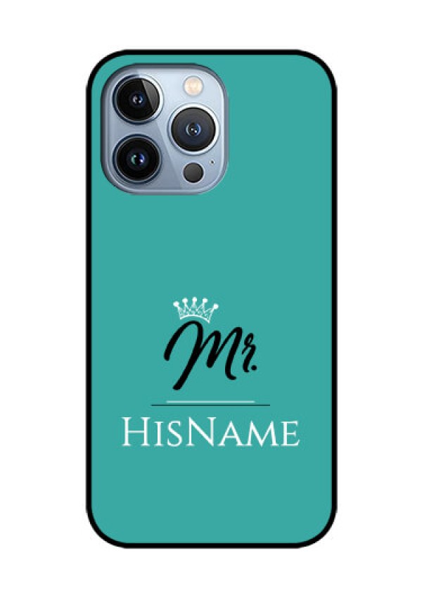 iPhone 13 Pro Custom Glass Phone Case Mr with Name