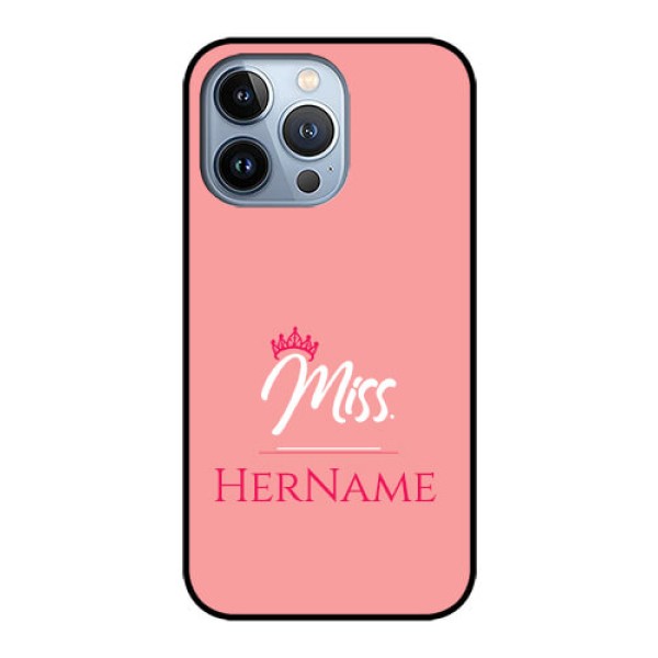 iPhone 13 Pro Custom Glass Phone Case Mrs with Name