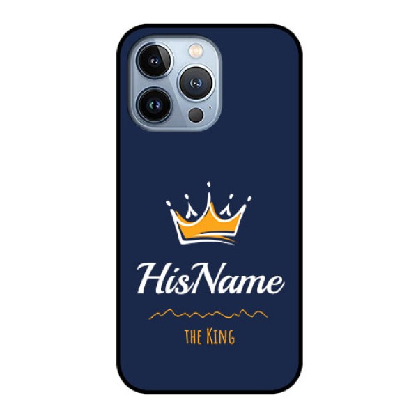 iPhone 13 Pro Glass Phone Case King with Name