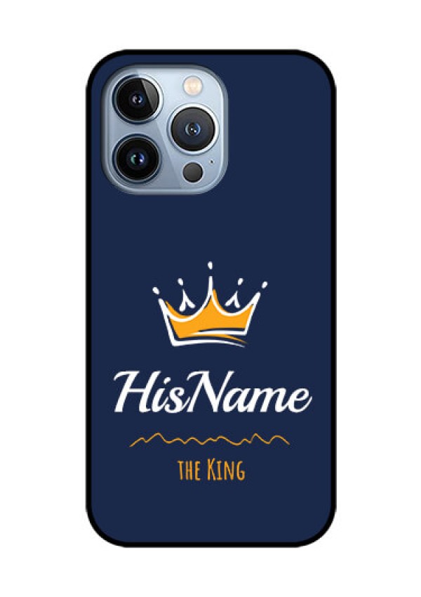 iPhone 13 Pro Glass Phone Case King with Name