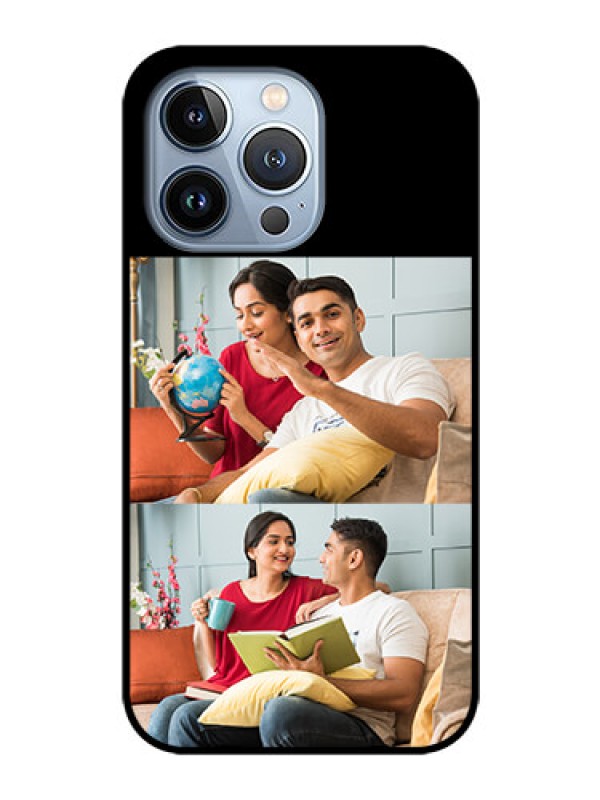 Custom iPhone 13 Pro 2 Images on Glass Phone Cover