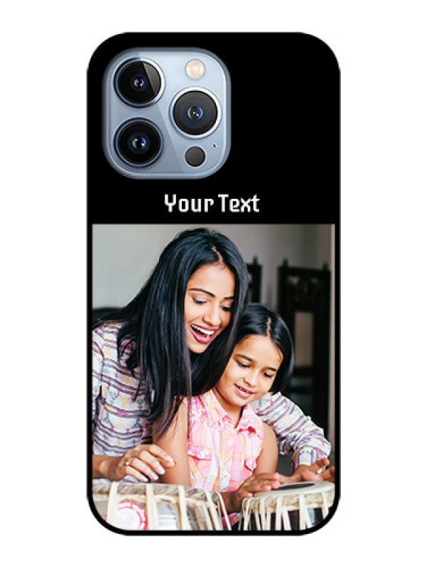 Custom iPhone 13 Pro Photo with Name on Glass Phone Case