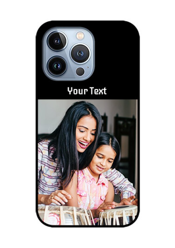 iPhone 13 Pro Photo with Name on Glass Phone Case