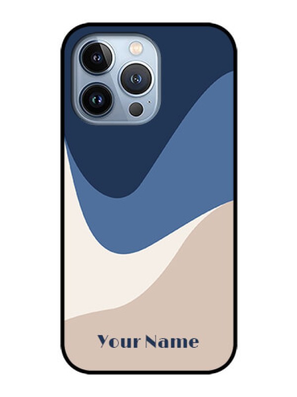 Custom iPhone 13 Pro Custom Glass Phone Case - Abstract Drip Art Design