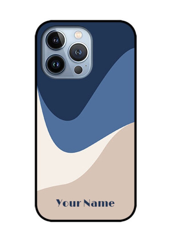 iPhone 13 Pro Custom Glass Phone Case - Abstract Drip Art Design