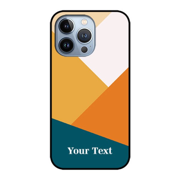 iPhone 13 Pro Personalized Glass Phone Case - Stacked Multi-colour Design iPhone 13 Pro Personalized Glass Phone Case - Stacked Multi-colour Design