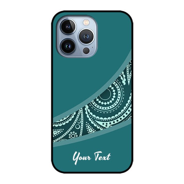 iPhone 13 Pro Photo Printing on Glass Case - semi visible floral Design