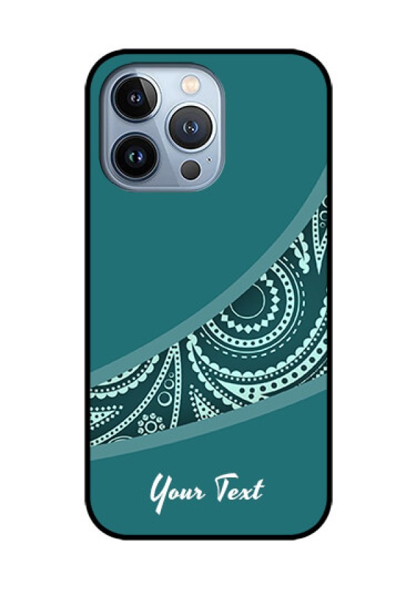 iPhone 13 Pro Photo Printing on Glass Case - semi visible floral Design