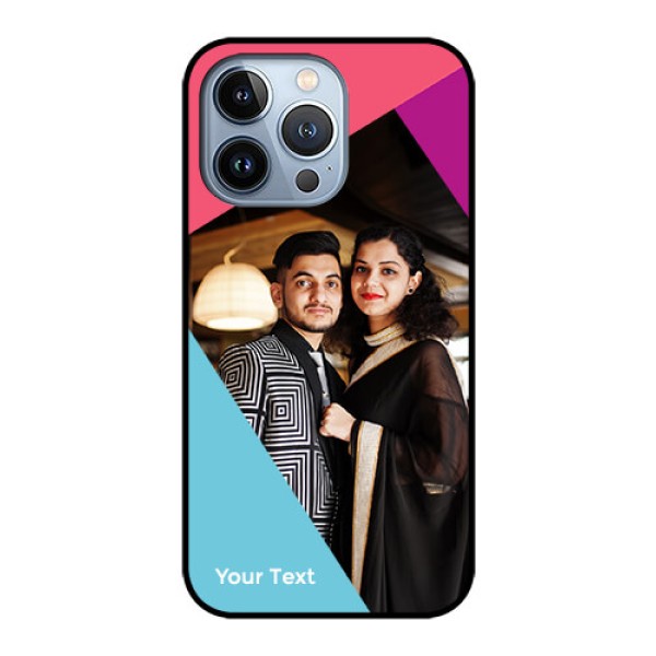 iPhone 13 Pro Custom Glass Mobile Case - Stacked Triple colour Design iPhone 13 Pro Custom Glass Mobile Case - Stacked Triple colour Design