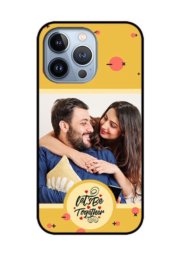 iPhone 13 Pro Photo Printing on Glass Case - Lets be Together Design