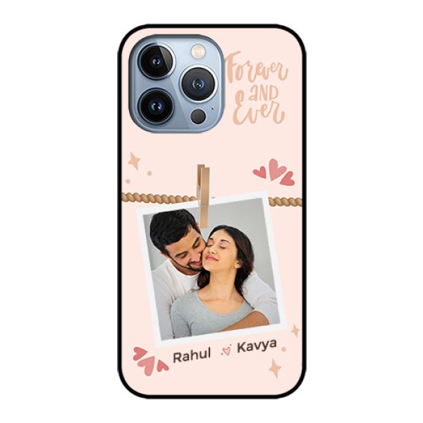 iPhone 13 Pro Custom Glass Phone Case - Forever and ever love Design iPhone 13 Pro Custom Glass Phone Case - Forever and ever love Design