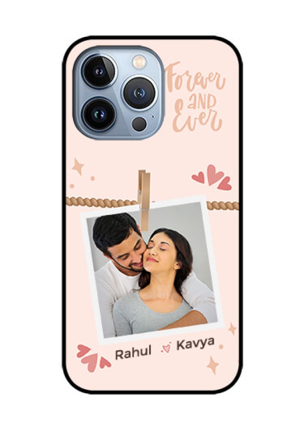 iPhone 13 Pro Custom Glass Phone Case - Forever and ever love Design