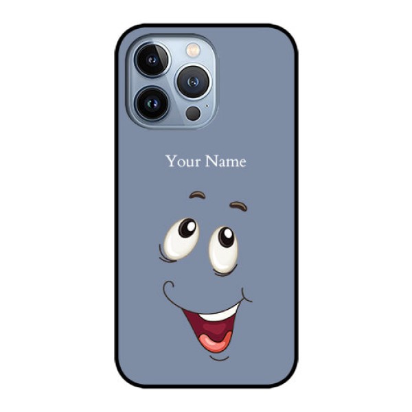iPhone 13 Pro Photo Printing on Glass Case - Laughing Cartoon Face Design iPhone 13 Pro Photo Printing on Glass Case - Laughing Cartoon Face Design