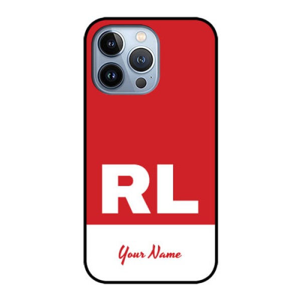 iPhone 13 Pro Personalized Glass Phone Case - dual tone custom text Design iPhone 13 Pro Personalized Glass Phone Case - dual tone custom text Design