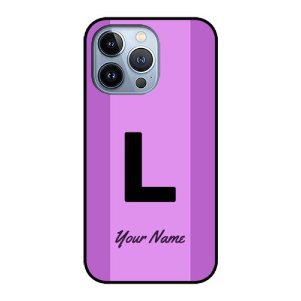 iPhone 13 Pro Custom Glass Phone Case - Tricolor custom text Design iPhone 13 Pro Custom Glass Phone Case - Tricolor custom text Design
