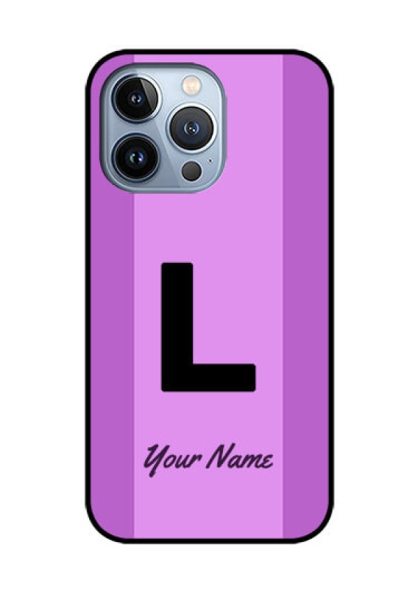 iPhone 13 Pro Custom Glass Phone Case - Tricolor custom text Design