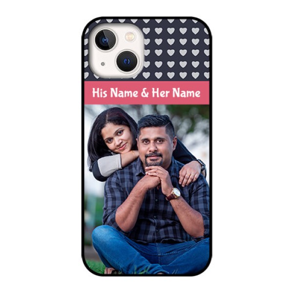 iPhone 13 Custom Glass Mobile Case - Love Symbols Design