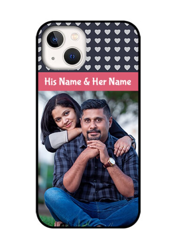 iPhone 13 Custom Glass Mobile Case - Love Symbols Design