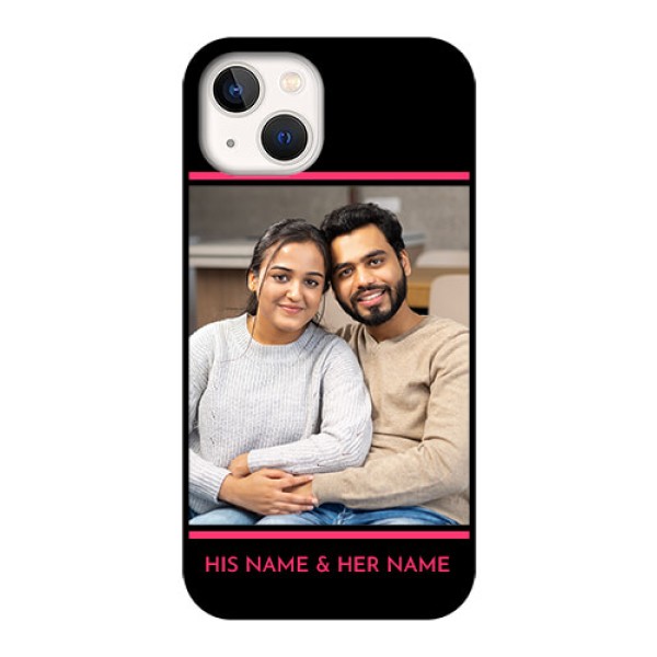 iPhone 13 Custom Glass Mobile Case - with Add Text Design