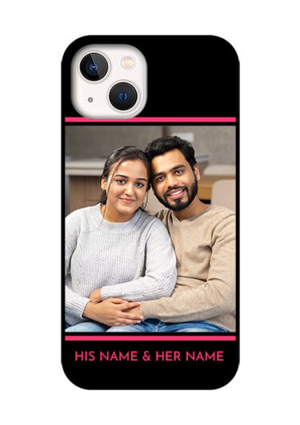 iPhone 13 Custom Glass Mobile Case - with Add Text Design