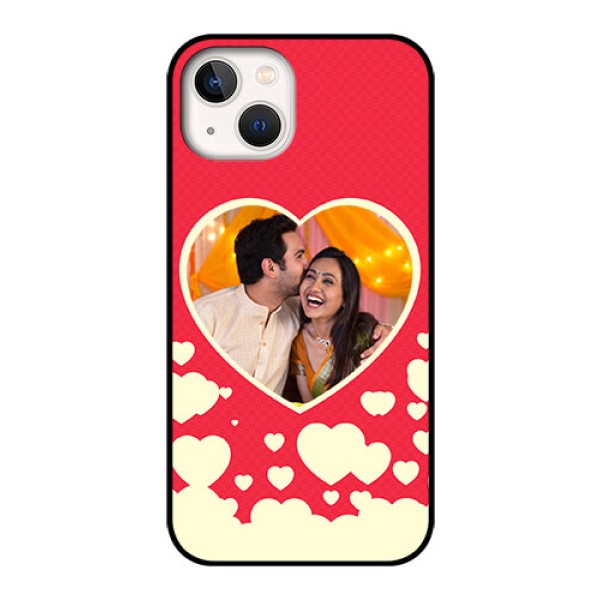 iPhone 13 Custom Glass Mobile Case - Love Symbols Phone Cover Design
