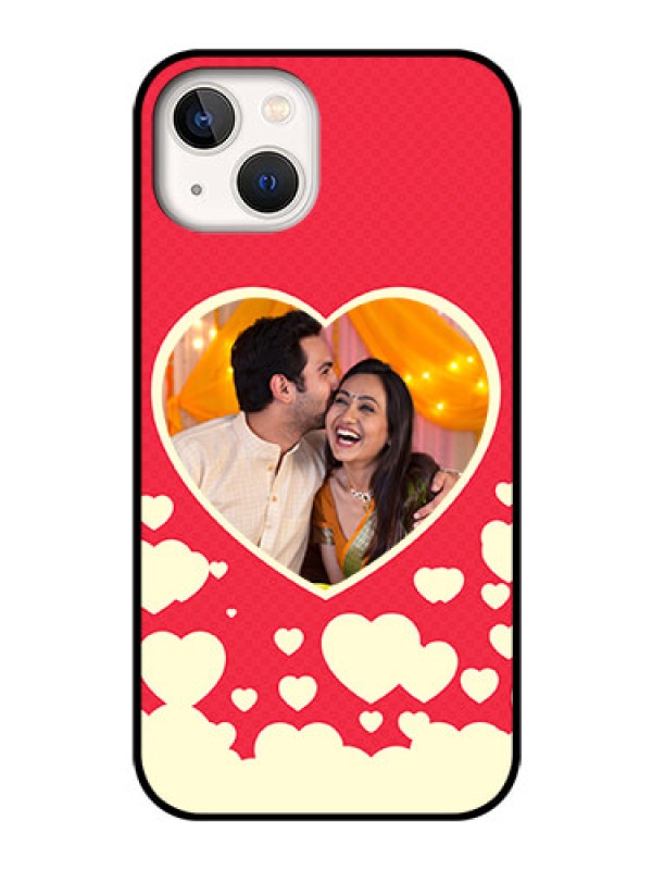 Custom iPhone 13 Custom Glass Mobile Case - Love Symbols Phone Cover Design
