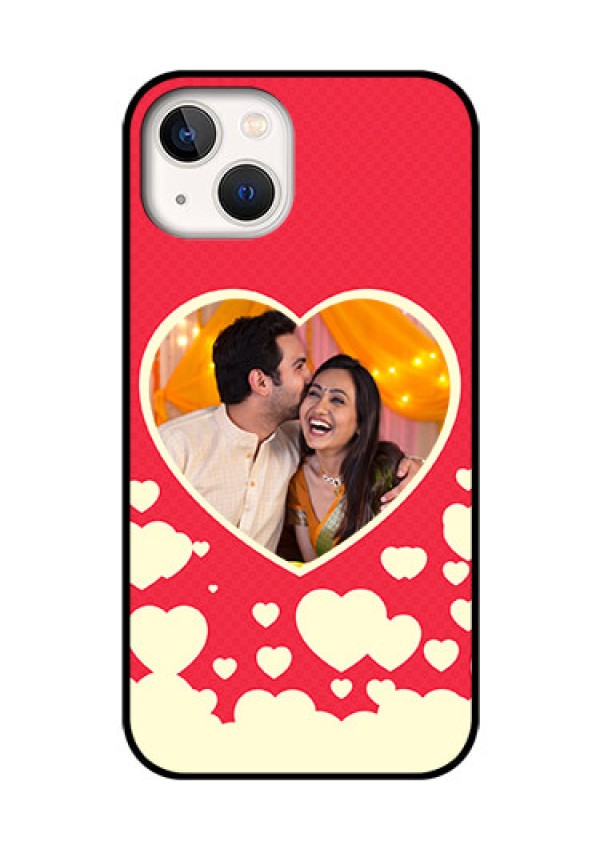 iPhone 13 Custom Glass Mobile Case - Love Symbols Phone Cover Design