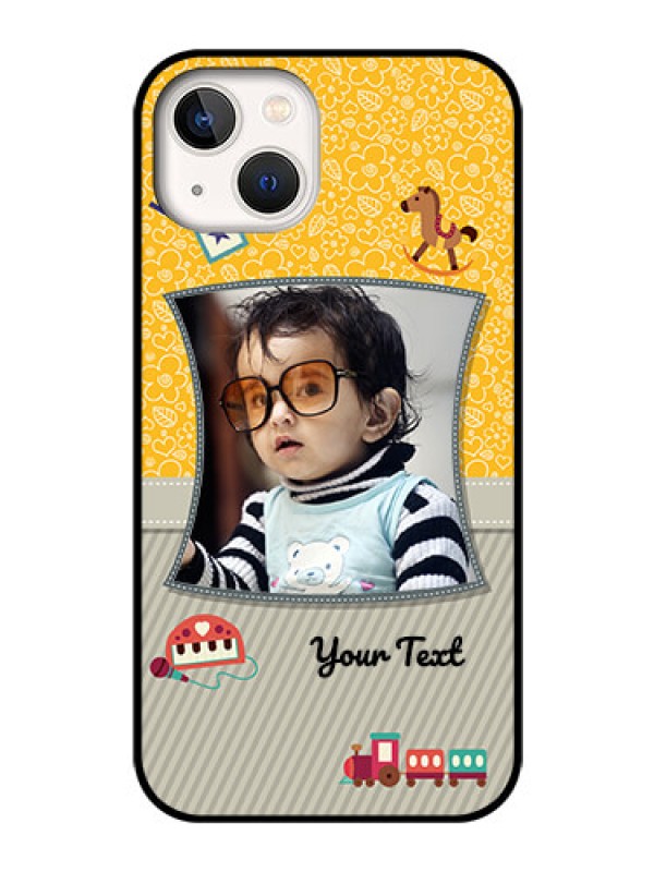 Custom iPhone 13 Personalized Glass Phone Case - Baby Picture Upload Design