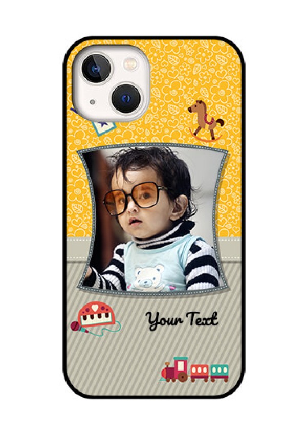 iPhone 13 Personalized Glass Phone Case - Baby Picture Upload Design