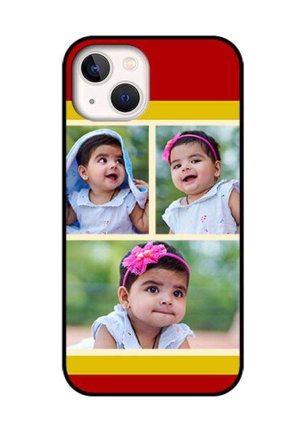iPhone 13 Custom Glass Mobile Case - Multiple Pic Upload Design