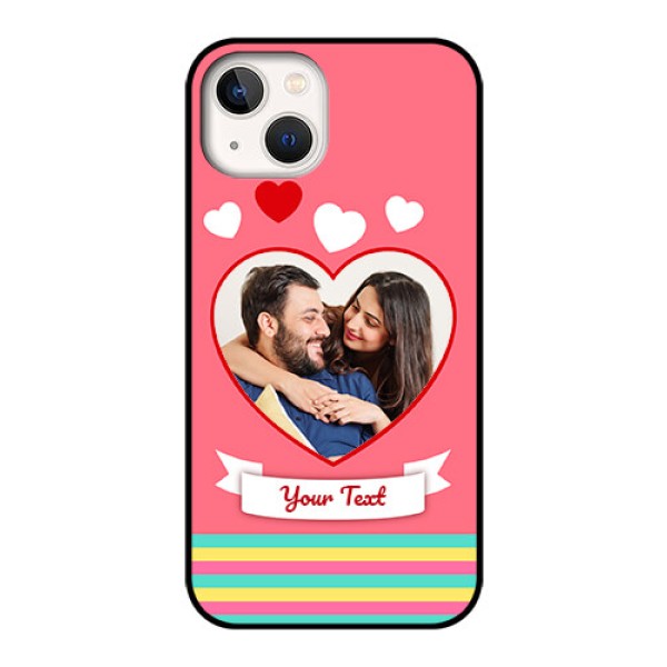 iPhone 13 Photo Printing on Glass Case - Love Doodle Design
