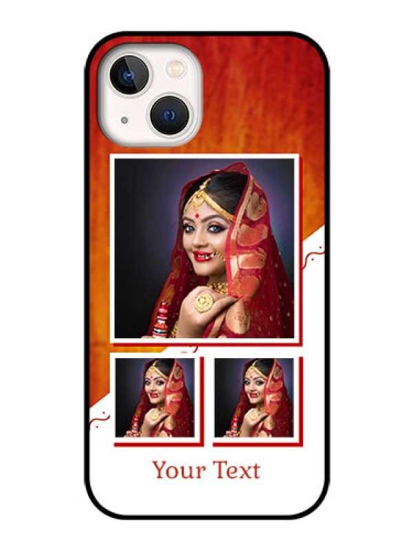 Custom iPhone 13 Custom Glass Phone Case - Wedding Memories Design