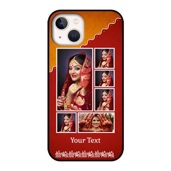 iPhone 13 Personalized Glass Phone Case - Wedding Pic Upload Design iPhone 13 Personalized Glass Phone Case - Wedding Pic Upload Design
