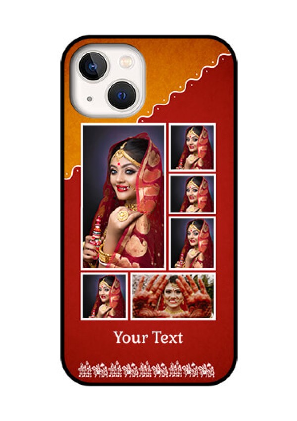 iPhone 13 Personalized Glass Phone Case - Wedding Pic Upload Design