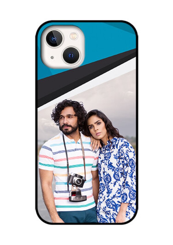 iPhone 13 Photo Printing on Glass Case - Simple Pattern Photo Upload Design