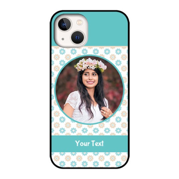 iPhone 13 Custom Glass Mobile Case - Beautiful Flowers Design