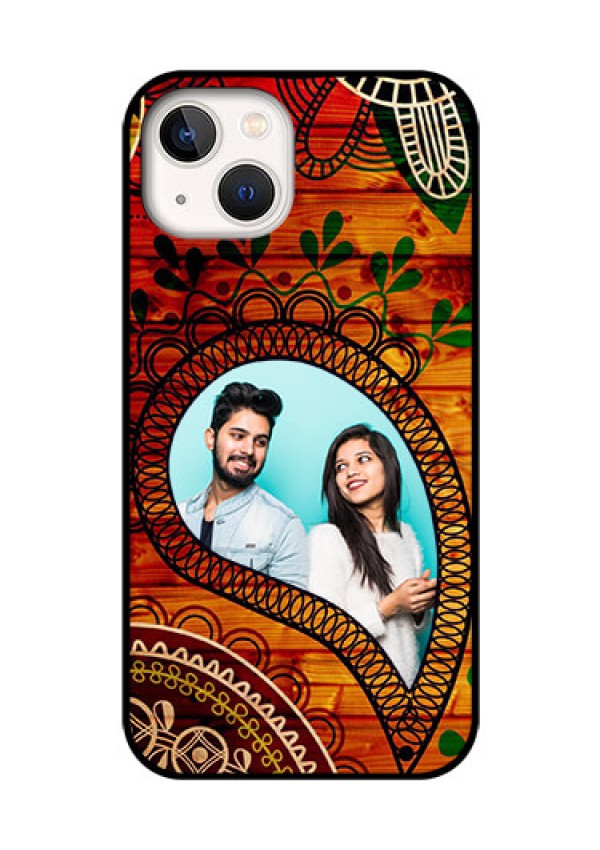 iPhone 13 Personalized Glass Phone Case - Abstract Colorful Design