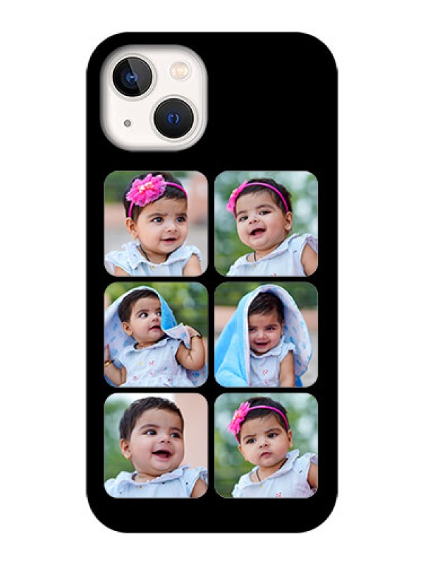Custom iPhone 13 Photo Printing on Glass Case - Multiple Pictures Design