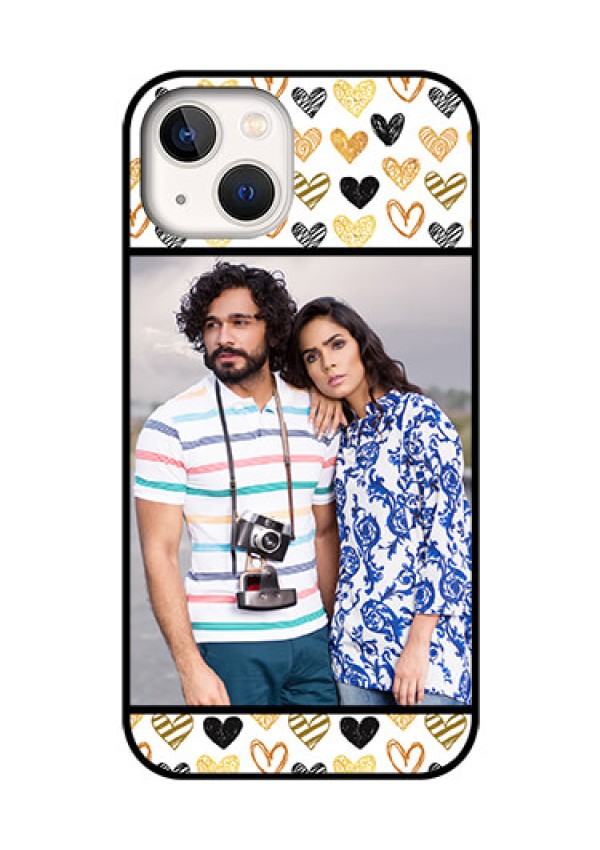 iPhone 13 Photo Printing on Glass Case - Love Symbol Design
