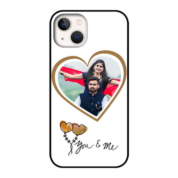 iPhone 13 Custom Glass Mobile Case - You & Me Design