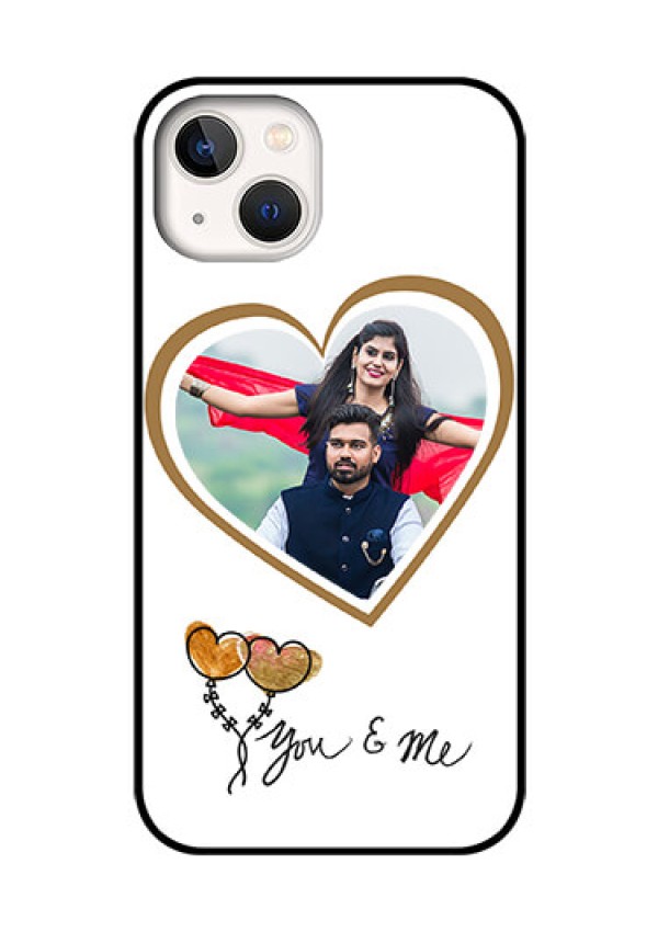 iPhone 13 Custom Glass Mobile Case - You & Me Design