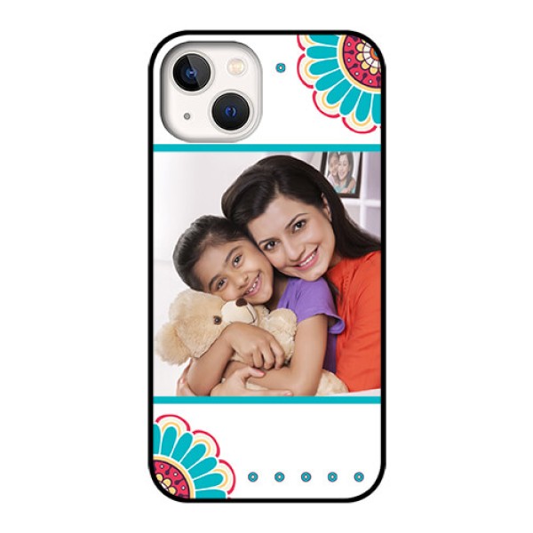 iPhone 13 Custom Glass Phone Case - Flower Design