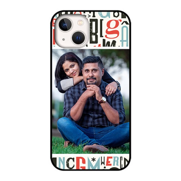 iPhone 13 Personalized Glass Phone Case - Alphabet Design