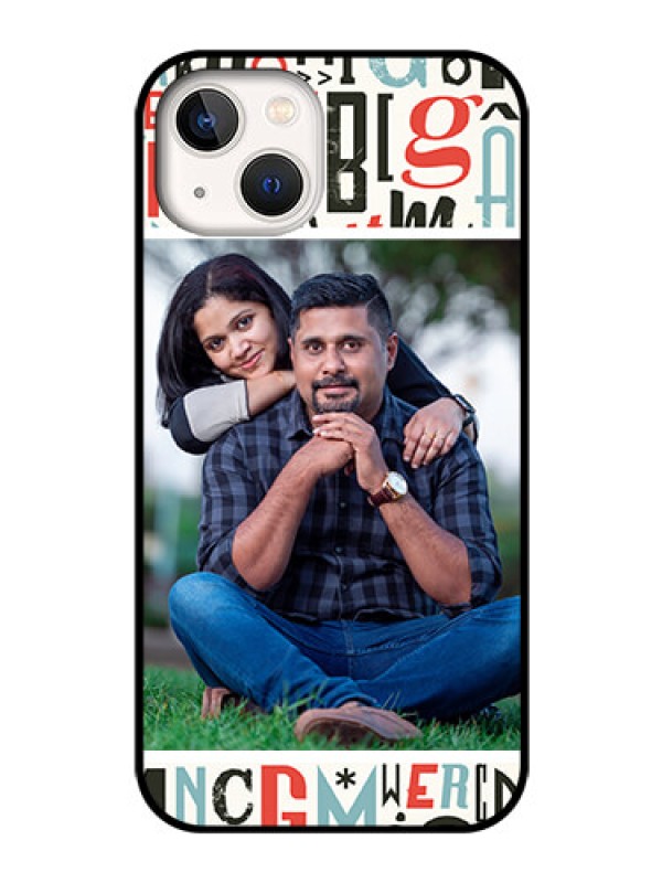 Custom iPhone 13 Personalized Glass Phone Case - Alphabet Design