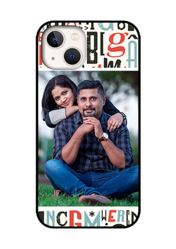 iPhone 13 Personalized Glass Phone Case - Alphabet Design