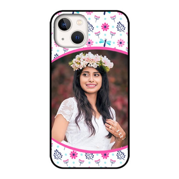 iPhone 13 Photo Printing on Glass Case - Colorful Flower Design